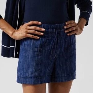 Athleta Textured Cabo Linen Shorts - EUC